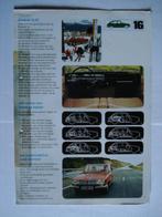 Renault 16 L/16 TL 1975 ? 2 bladen uit een Brochure Catalogu, Verzenden, Gelezen, Renault