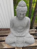 Grand bouddha à la méditation en pierre bleue, Ophalen, Steen, Boeddhabeeld