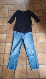 Toffe zwangerschapsset met jeans (tot enkels) - Maat M, Kleding | Dames, Zwangerschapskleding, Maat 38/40 (M), H&M, Blauw, Ophalen of Verzenden
