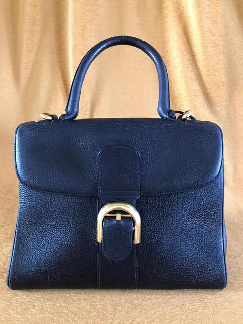 Delvaux Brillant tas jaar 1990, Handtassen en Accessoires, Tassen | Damestassen, Gebruikt, Handtas, Blauw, Ophalen of Verzenden