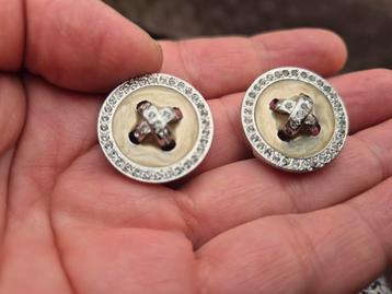 Prachtige vintage designed clips oorbellen made in Italy  beschikbaar voor biedingen