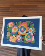 1970s XL vintage wall art flower power, Verzamelen, Huis en Inrichting, Ophalen