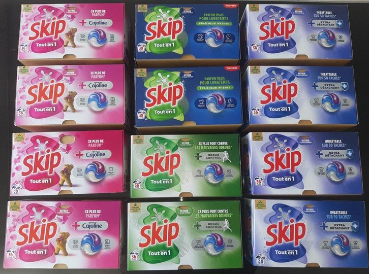 Skip pods 36 en 38 doses - 6 soorten, Huis en Inrichting, Schoonmaakartikelen, Schoonmaakmiddel, Ophalen of Verzenden