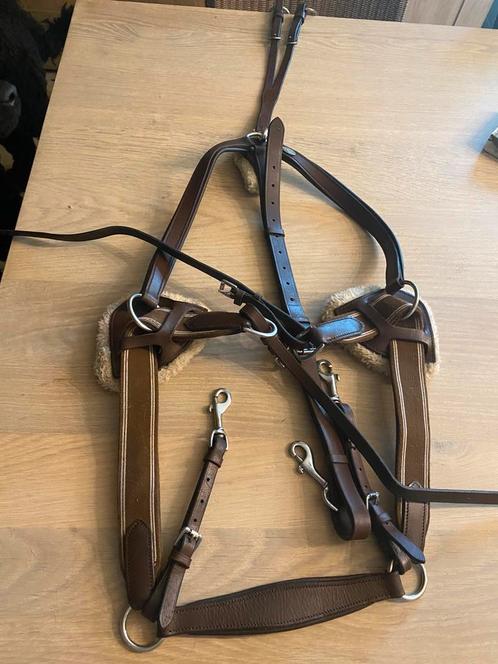 5 puntsmartingaal QHP, hoefschoenen Flexhorse, Dieren en Toebehoren, Paarden en Pony's | Hoofdstellen en Tuigage, Zo goed als nieuw