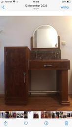 Art deco kaptafel met marmer blad, Antiek en Kunst, Antiek | Meubels | Kasten, Ophalen