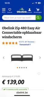 Opblaasbaar windscherm, Caravans en Kamperen, Ophalen, Zo goed als nieuw