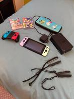 Nintendo switch + accesoires, Ophalen of Verzenden, Switch Original, Met 3 controllers of meer, Gebruikt