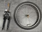 26" vork + voorwiel, Fietsen en Brommers, Fietsonderdelen, Algemeen, Ophalen of Verzenden, Voorvork, Gebruikt