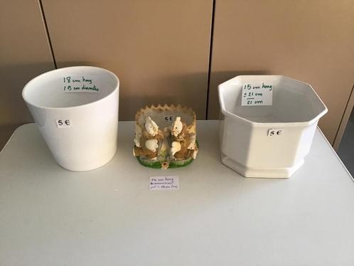 6 bloempotten en/of schalen en/of manden aan 5 euro, Tuin en Terras, Bloempotten, Zo goed als nieuw, Ophalen of Verzenden