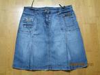 Jupe bleue en jeans plissée T 40     ., Maat 38/40 (M), Ophalen of Verzenden, Gedragen, Boven de knie