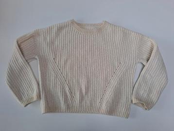 Mt 134-140 Beige gebreide fleecetrui beschikbaar voor biedingen