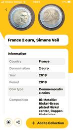 Pièce anniversaire française de 2€ Veil, Timbres & Monnaies, Monnaies | Europe | Monnaies euro, 2 euros, Enlèvement, Monnaie en vrac