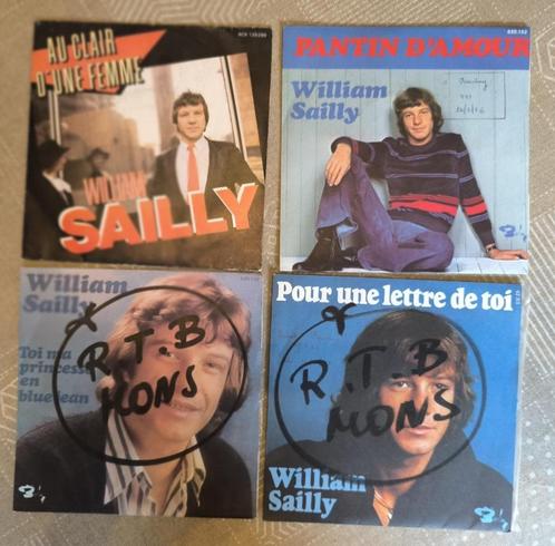 William Sailly - 4 singles, Cd's en Dvd's, Vinyl Singles, Gebruikt, Single, Overige genres, 7 inch, Ophalen of Verzenden