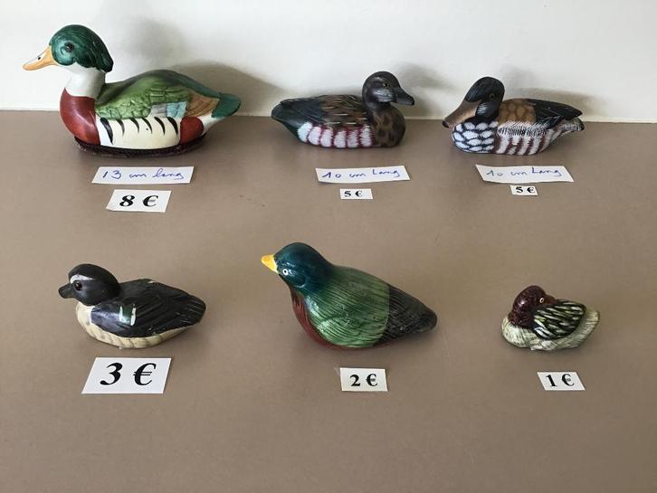 6 jolis petits canards (3 en bois), Collections, Collections Animaux, Comme neuf, Enlèvement ou Envoi