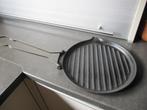 poêle à griller fonte Le Creuset 20cm, Gebruikt, Gietijzer, Ophalen of Verzenden, Keramische plaat