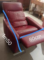 Lederen salon, Huis en Inrichting, Ophalen, Gebruikt, Leer, Modern