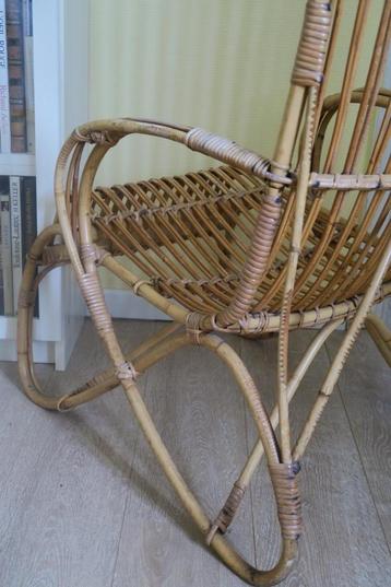 Fauteuil in rotan, bamboe vintage beschikbaar voor biedingen