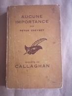 Peter Cheyney  Aucune importance Auteur, Livres, Enlèvement, Utilisé
