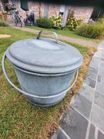 Gegalvaniseerde emmer / ketel met deksel, Huis en Inrichting, Emmers, Ophalen, Met deksel