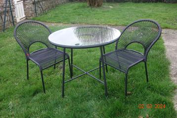 Ensemble de table de jardin avec 2chaises neuf