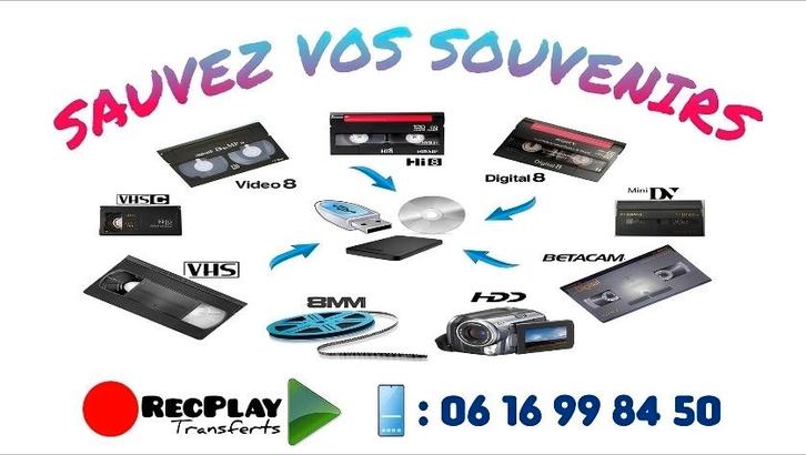 Numérisation souvenirs vidéos, Verzamelen, Film en Tv, Tv, Ophalen of Verzenden