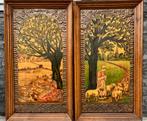 Peintures - gravures sur bois - Métal repoussé - 1932, Antiek en Kunst, Ophalen of Verzenden