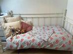 vintage retro ijzeren spijlen bed, Huis en Inrichting, Ophalen, Eenpersoons, Wit, Zo goed als nieuw