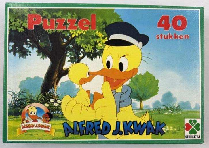 Alfred J Kwak puzzel Selecta vintage 1989 compleet, Kinderen en Baby's, Speelgoed | Kinderpuzzels, Zo goed als nieuw, Verzenden