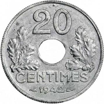 Vichy Frankrijk (État Français) 20 centimes 1942 beschikbaar voor biedingen