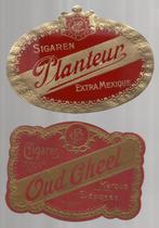 2 x GHEEL  -  Cigaren etiket : OUD GHEEL & PLANTEUR, Verzamelen, Merken en Reclamevoorwerpen, Verzenden, Zo goed als nieuw, Overige typen