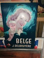 Mooi oud reclame bord J. Delbruyere belge, Verzamelen, Ophalen of Verzenden