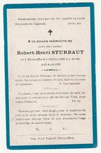 Décès Robert Henri STURBAUT Escanaffles 1925 -1926 (enfant), Collections, Envoi, Image pieuse