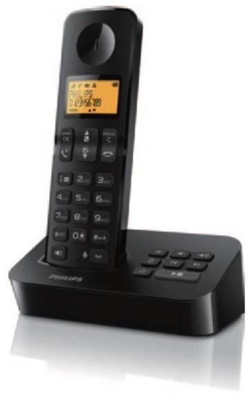 PHILIPS Fixed Wireless Telephone DECT Black – 4 pieces.