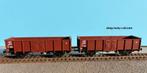 EX23982A+B Set avec 2 Tombereaux SNCB, bruns, Enlèvement ou Envoi, Neuf, Courant continu, Wagon