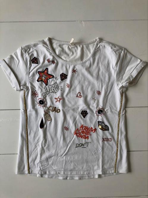 wit t-shirt CKS 14 j 164, Kinderen en Baby's, Kinderkleding | Maat 164, Gebruikt, Meisje, Shirt of Longsleeve, Ophalen of Verzenden