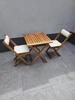 table et chaise de jardin, Tuin en Terras, Tuinsets en Loungesets, Zo goed als nieuw, Loungeset, Stoel, Hout