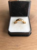 Herenring geel goud 18 KT 4 gram +briljant, Handtassen en Accessoires, Antieke sieraden, Ophalen of Verzenden, Goud, Ring