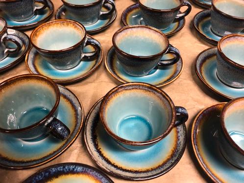kleurrijke expresso koffiekopjes en bordjes, Huis en Inrichting, Keuken | Servies, Ophalen