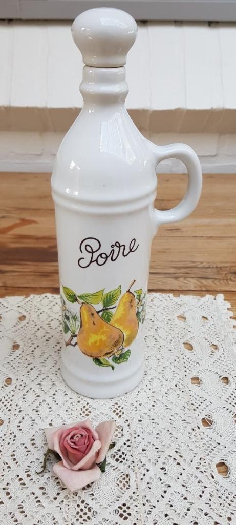 Franse wit porseleinen kruik voor peren likeur/ sap , Revol, Antiek en Kunst, Curiosa en Brocante, Ophalen of Verzenden