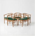 set van 6 deense vintage stoelen, Enlèvement, Utilisé, Tissus