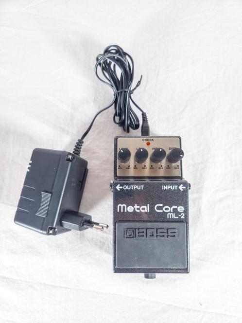 Boss ML-2 Metal Core + AC Adapter, Muziek en Instrumenten, Effecten, Zo goed als nieuw, Distortion, Overdrive of Fuzz, Volume