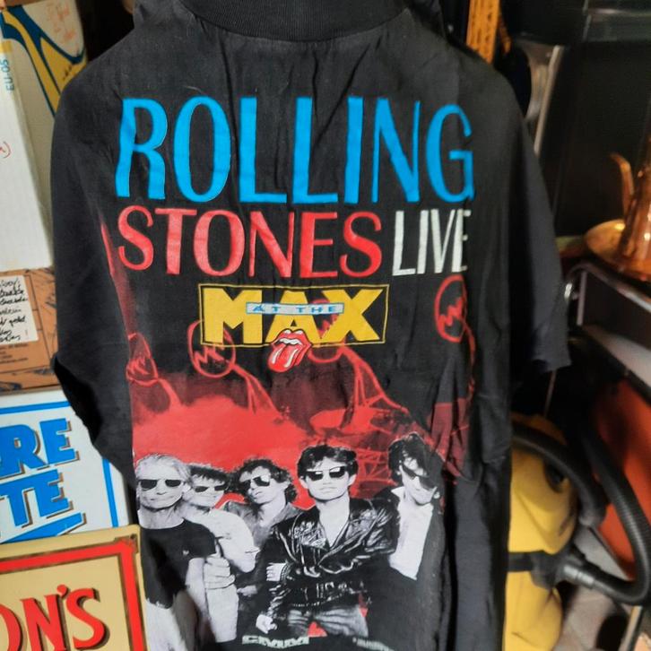 Rolling Stones T-Shirt , XL , gedragen . Nostalgie !, Verzamelen, Muziek, Artiesten en Beroemdheden, Ophalen of Verzenden