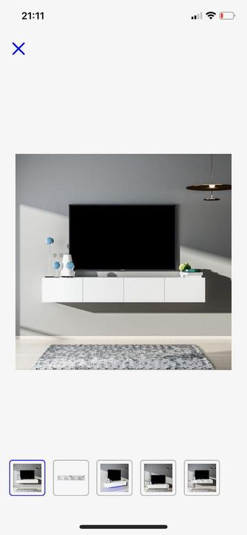 Skane tv meubel mat wit 200 cm beschikbaar voor biedingen