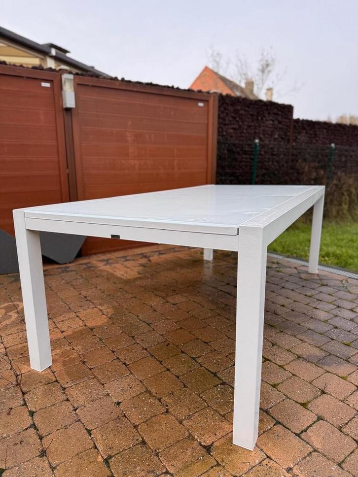 Table de jardin blanche Exterioo, Tuin en Terras, Tuintafels, Zo goed als nieuw, Ophalen