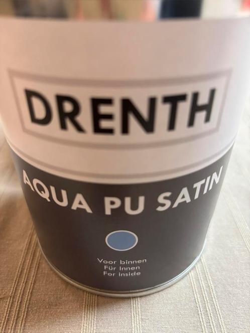 Drenth watergedragen grijsblauwe lak 1liter, Hobby en Vrije tijd, Knutselen, Nieuw, Materiaal, Ophalen of Verzenden