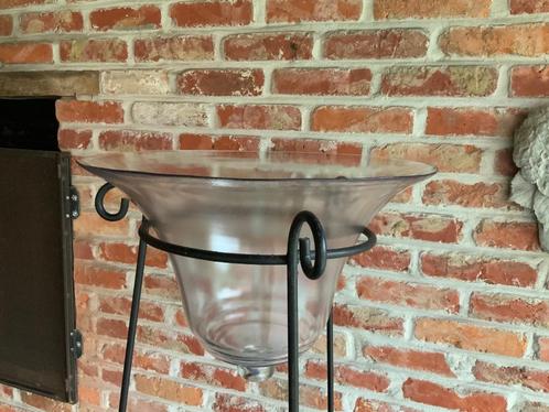 Glazen coupes met metalen voet, Huis en Inrichting, Woonaccessoires | Overige, Zo goed als nieuw, Ophalen