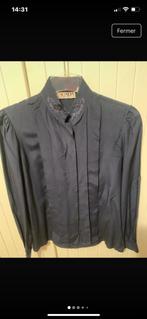 Escada zijden hemd, Kleding | Dames, Blouses en Tunieken, Ophalen of Verzenden, Zo goed als nieuw, Blauw