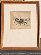 eau forte peniche signe, Antiek en Kunst, Kunst | Etsen en Gravures, Ophalen of Verzenden