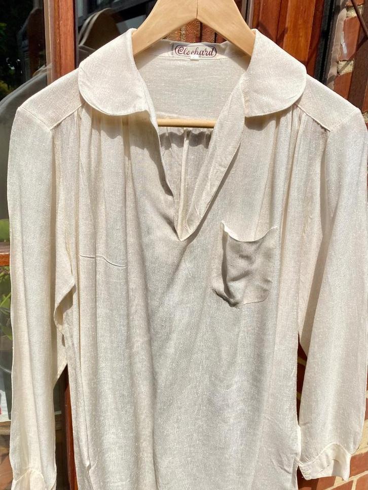 Tuniek voor dames: 38 CLOCHARD PARIS, Kleding | Dames, Blouses en Tunieken, Gedragen, Maat 38/40 (M), Beige, Ophalen of Verzenden