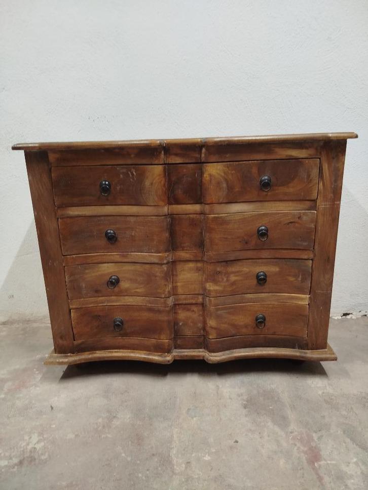 Prachtige naar 19e-eeuwse kruisboogladekast, Huis en Inrichting, Kasten | Ladekasten, Gebruikt, Minder dan 100 cm, 50 tot 100 cm